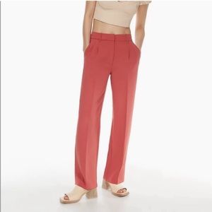 Aritzia Pants | Nwt Aritzia Wilfred Effortless Pants Rosy Red Size 4